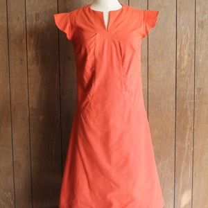 Handmade vintage style orange dress